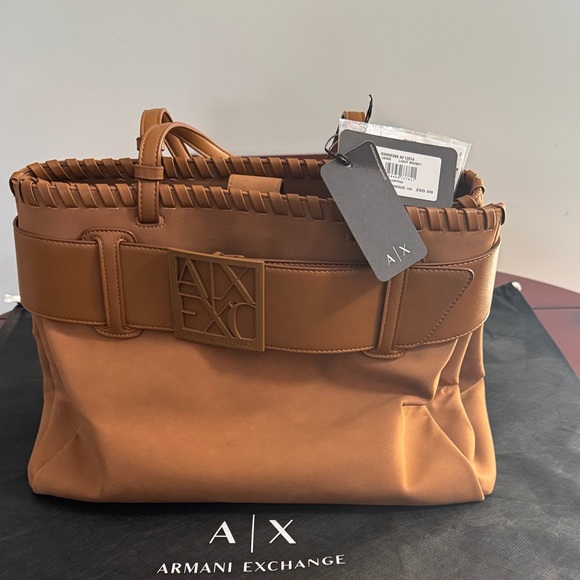 NWT Armani Exchange Brown Tote - Picture 1 of 12